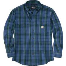 Carhartt M - Men Shirts Carhartt Loose Fit Midweight Chambray Long-Sleeve Plaid Shirt