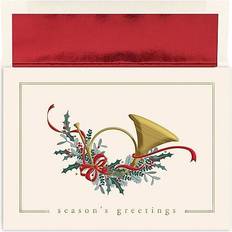 Great Papers! Holiday Greeting Card French Horn 16 Cards/16 Foil-Lined Envelopes 7.875 x5.625