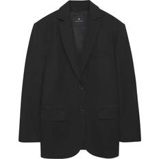 Anine Bing Quinn single-breasted blazer women Cashmere/Wool Black