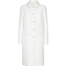 White Coats Dolce & Gabbana Brocade coat with DG buttons natural_white