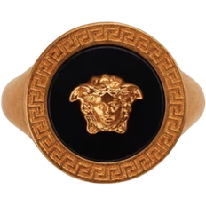 Men - Signet Rings Versace Medusa Ring - Gold/Black