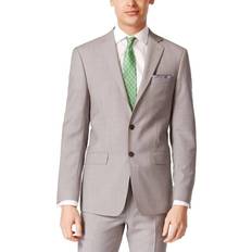 Men Blazers Calvin Klein Mens Wool Woven Two-Button Suit Jacket Gray 40R