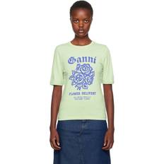 Ganni Green Printed T-Shirt