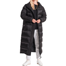 Superdry Long Code Down Quilted Coat - Black