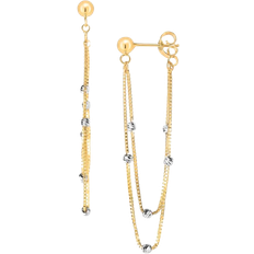 Saks Fifth Avenue Front to Back Earrings - Gold/White Gold
