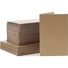 50 Pack Blank Cards and Envelopes 5x7, Kraft Paper A7 Notecards