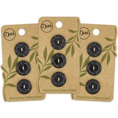 Dritz 18mm Recycled Polyester Round Buttons Black