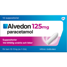 GSK Reseptfrie legemidler Alvedon 125mg 10 st Stikkpiller
