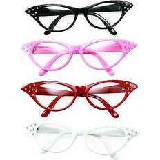 Hvit Tilbehør Bristol Novelty 50s Female Style Glasses White