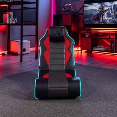 Cheap Gaming Chairs X Rocker Flash LED Audio Floor Gaming Chair Red/Black