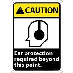 Workplace Signs on sale NMC Marker Caution Signs; Ear Protection Required Beyond This Point