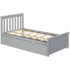 Max & Lily Kid's Twin Size Bed with Trundle 42.5x81.5"