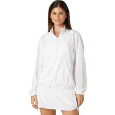 Fitness & Gym - Women Sweaters Beyond Yoga In Stride Half-Zip Sweatshirt True White