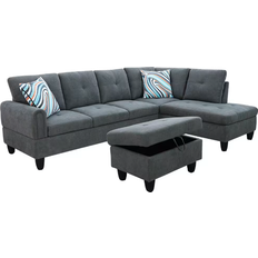 Star Home Living L Shaped Sectional Sofa 25" 3 4 Seater