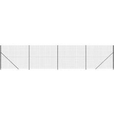 Sveisede gjerder vidaXL anthracite, 1.4 10 m Wire Mesh Fence Garden Fencing Mesh with Flange 2.2x10