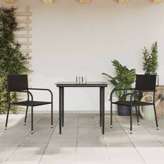 Rotting Spisegrupper ute vidaXL 3 Garden Patio Dining Set