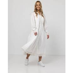 Skjortekjoler Y.A.S Long Shirt Dress, Hvit, Dame, Størrelse: