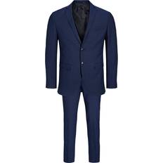 Herren - Outdoorjacken - Wolle Bekleidung Jack & Jones Solaris Super Slim Fit Suit - Blue/Medieval Blue
