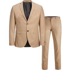 Herre - Ull Dresser Jack & Jones Solaris Super Slim Fit Suit - Beige/Curds/Whey