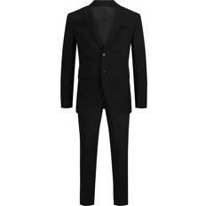 Polyester Anzüge Jack & Jones Solaris Super Slim Fit Suit - Black