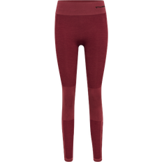 Hummel Clea Seamless Mid Waist Tights Women - Cabernet