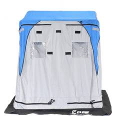 Outsunny 2 Person Insulated Ice Fishing Shelter Pop-Up Portable Ice Fishing  Tent with Carry Bag and Anchors for -22℉, Red