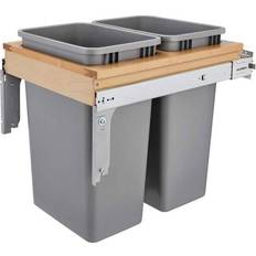 Rev-A-Shelf Assortment Boxes Rev-A-Shelf 4WCTM Top Mount Double Bin Trash Can with Soft Close for Natural Wood