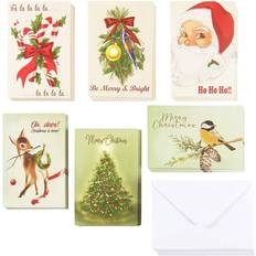 Blank Vintage Greeting Cards and Envelopes, 6 Old Aged Design