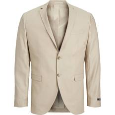 Jack & Jones Solaris Super Slim Fit Blazer - Beige/White Pepper