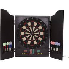 Nordic Games Electronic Dart Board in Dart Cabinet with Darts