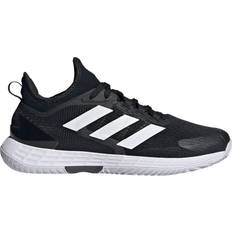 Adidas Men Racket Sport Shoes Adidas adizero Ubersonic 4.1 Men's Tennis Shoes Core Black/White/Grey