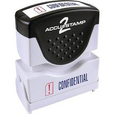 Stamps Cosco Accustamp "CONFIDENTIAL" Red Blue Pre-Inked Shutter Stamp