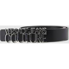 Clothing Versace Jeans Couture Black Logo Belt EOF6 BLACK/NICKEL