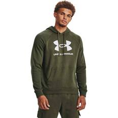 Weiß Pullover Under Armour Rival Fleece Logo Hoodie Herren 390 marine od green/white