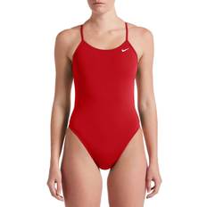 Nike Red Swimwear Nike Women's Hydrastrong Solid Cut-Out Back One Piece Swimsuit, 24, University Red