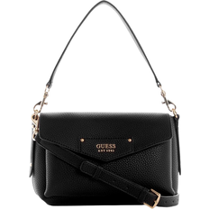 Guess Eco Brenton Flap Shoulder Bag - Black