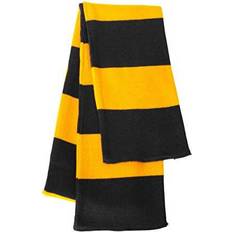 Cotton - Unisex Scarfs Sportsman Rugby-Striped Knit Scarf One Black/Gold