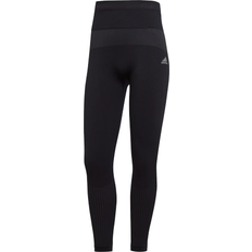 Adidas Aeroknit Winter Running Long Leggings - Black/Beam Orange