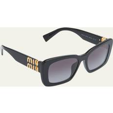 Miu Miu 07YS Gradient Logo Acetate BLACK