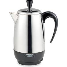 Farberware FCP412 12-Cup Percolator, Black/Silver