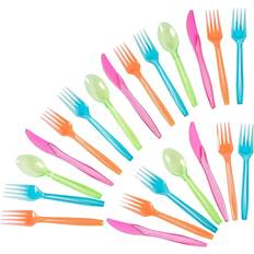 Juvale Disposable Cutlery Rainbow 144-pack