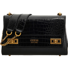 Guess KATEY CROC MINI - Handbag - black 