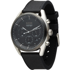 Herren uhr hugo boss Hugo Boss Chronograph Watch with Silicone-Fabric Strap
