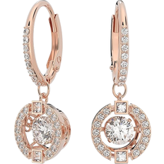 Swarovski Sparkling Dance Drop Earrings - Rose Gold/Transparent