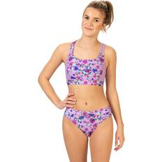 Dolfin Women's Uglies Asymmetrical Workout Two Piece Swimsuit, Medium, Pinwheel