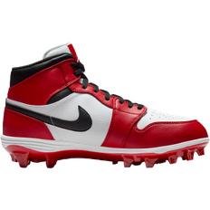 Rubber Soccer Shoes Nike Jordan 1 Mid TD M - White/Varsity Red/Black