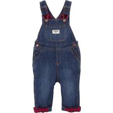 OshKosh Baby Buffalo Plaid-Lined Overalls - Nashville Wash