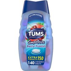 Gut Health Tums Smoothies Extra Strength Antacid Tablets Berry Fusion 140