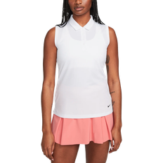 Nike White Tank Tops Nike Dri-FIT Victory Sleeveless Golf Polo Shirt Women's - White/Black