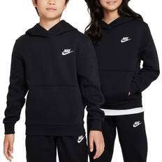 XL Tops Children's Clothing Nike Kid's Sportswear Club Fleece Pullover Hoodie - Black/White